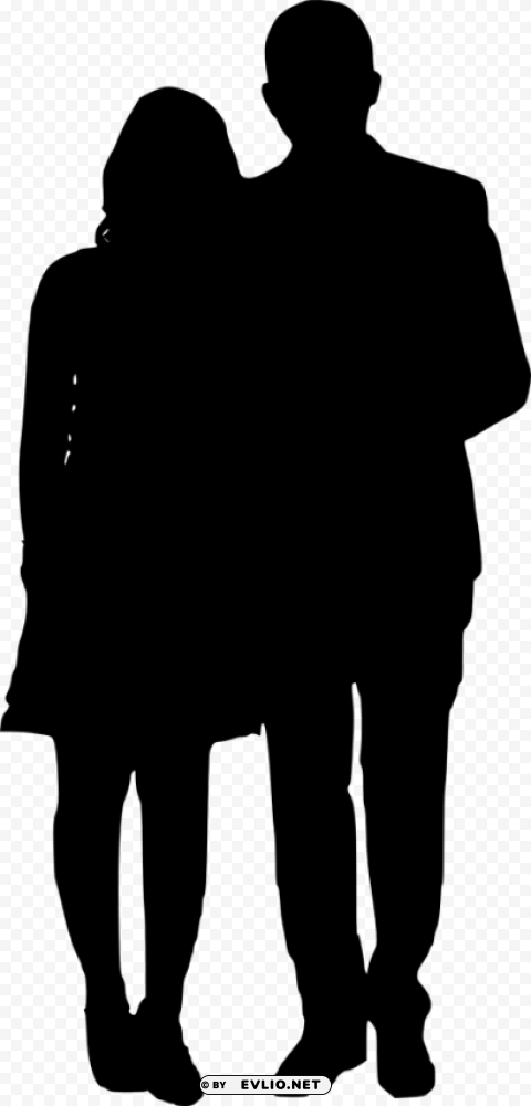 couple silhouette PNG Graphic with Clear Background Isolation