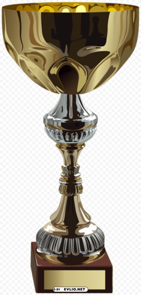 gold cup trophy PNG clipart with transparency