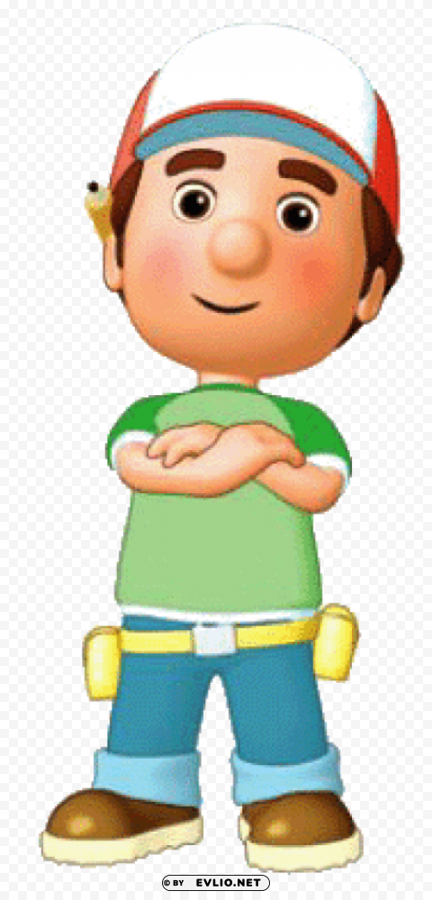 handy manny arms crossed Isolated Artwork on Clear Background PNG