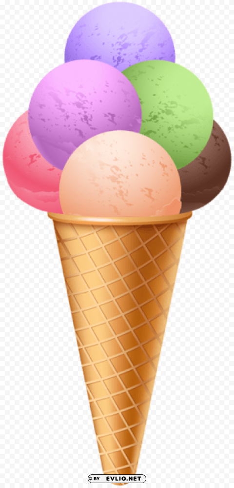 Ice Cream Cone Isolated Artwork In Transparent PNG