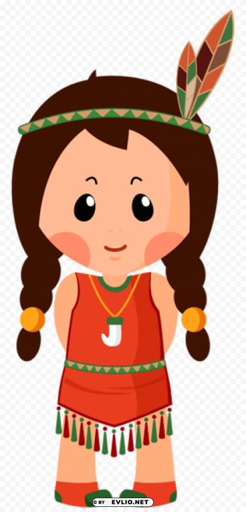 native american girl clipar PNG objects