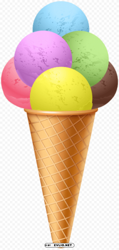 Big Ice Cream Cone HighResolution Transparent PNG Isolated Graphic