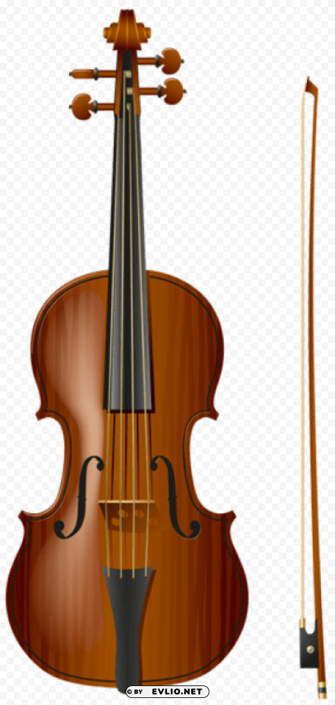 Violin Clear Background Isolated PNG Graphic