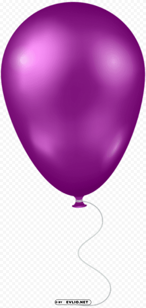 Purple Balloon Transparent Background PNG Isolated Design