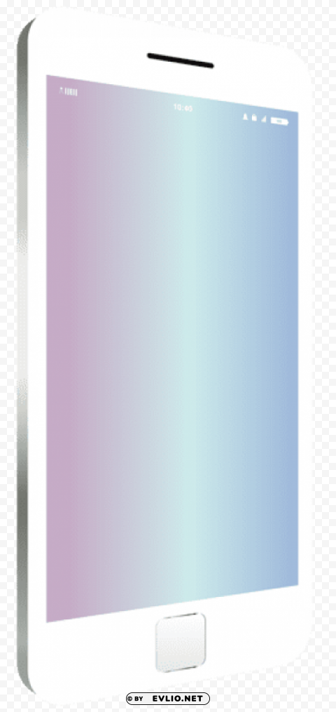 white smartphone Isolated Item with Transparent PNG Background