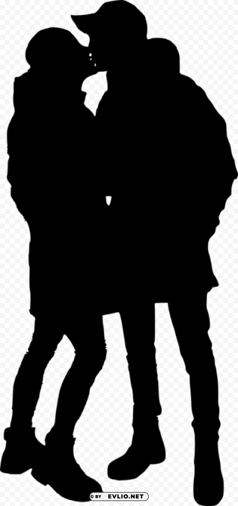 couple silhouette PNG Graphic Isolated with Clear Background