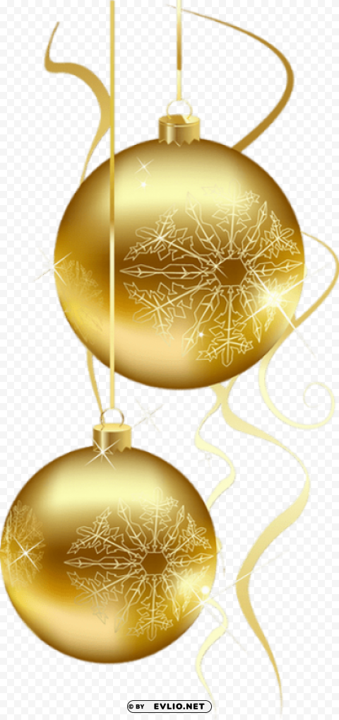 Gold Christmas Ornament PNG Images With Transparent Layer