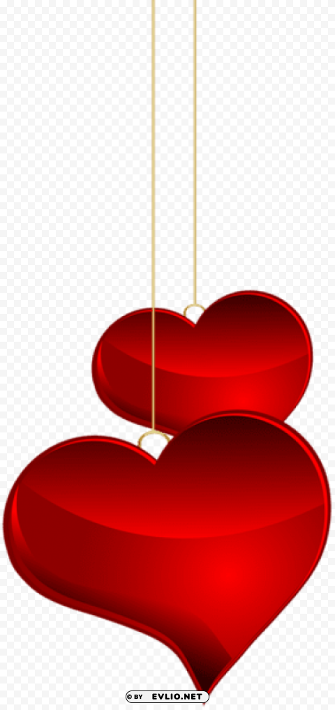 hanging hearts Clear background PNGs