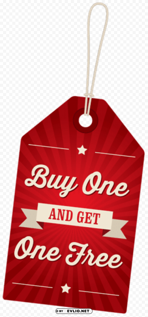 buy one get one free label Transparent PNG Isolated Illustration
