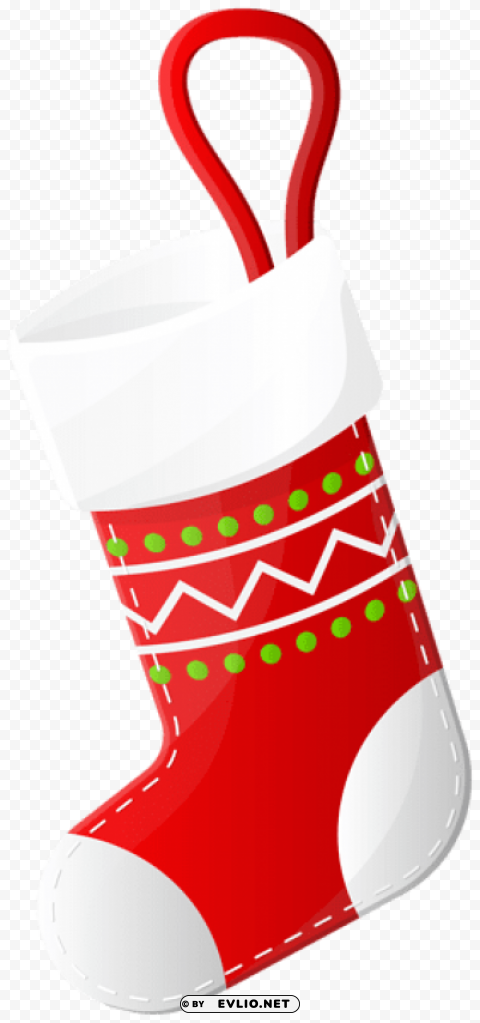 christmas stocking red Isolated Illustration in HighQuality Transparent PNG