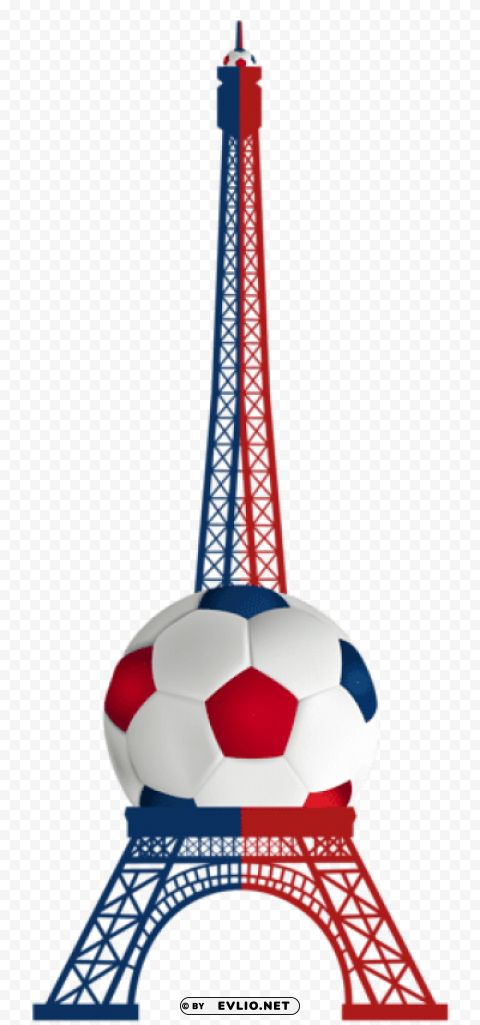 eiffel tower euro 2016 france Isolated Artwork on Transparent Background PNG