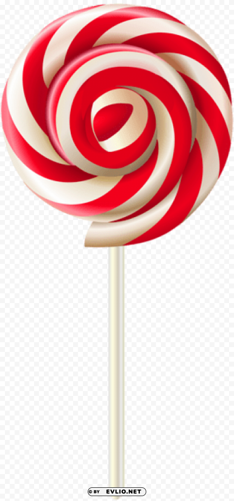 red swirl lollipop Transparent Background PNG Isolated Item