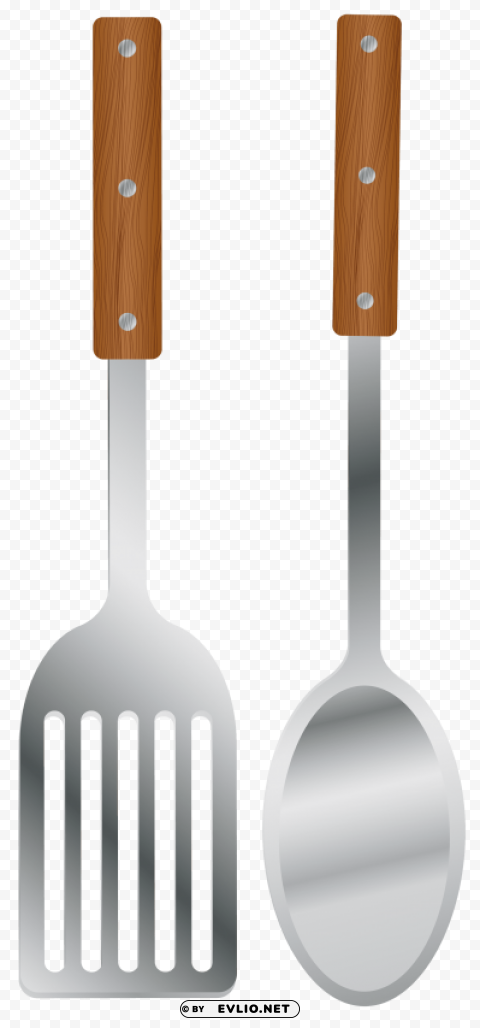 kitchen spoon and spatula Isolated Design on Clear Transparent PNG