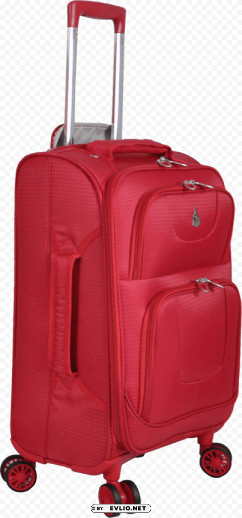 pink luggage Isolated Element in Transparent PNG