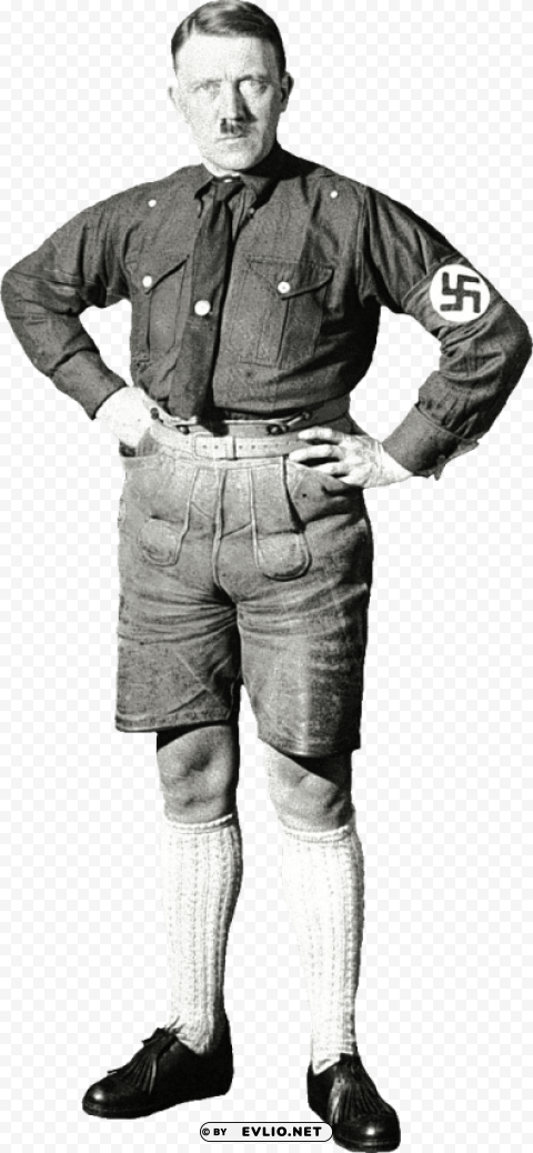 hitler with shorts PNG Image with Clear Background Isolation