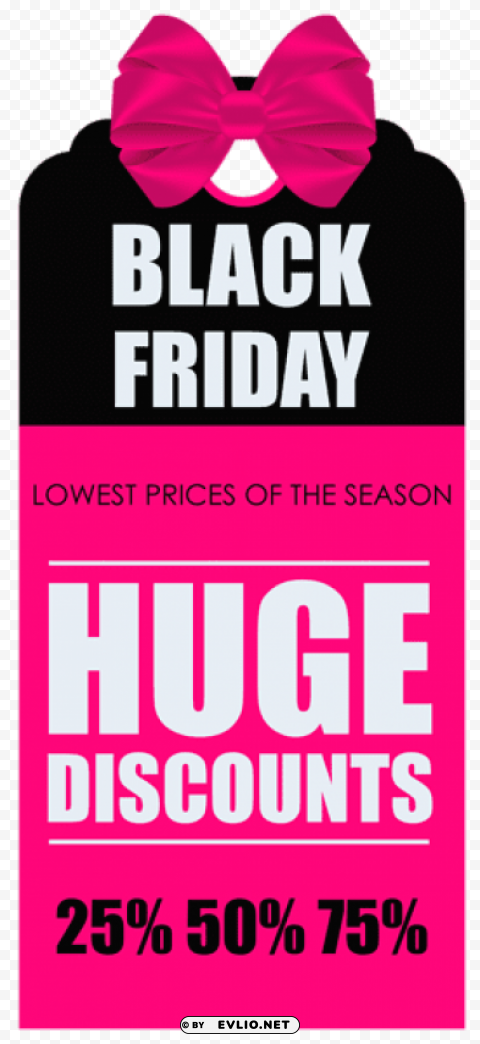 black friday huge discounts tagpicture PNG Image with Isolated Graphic Element