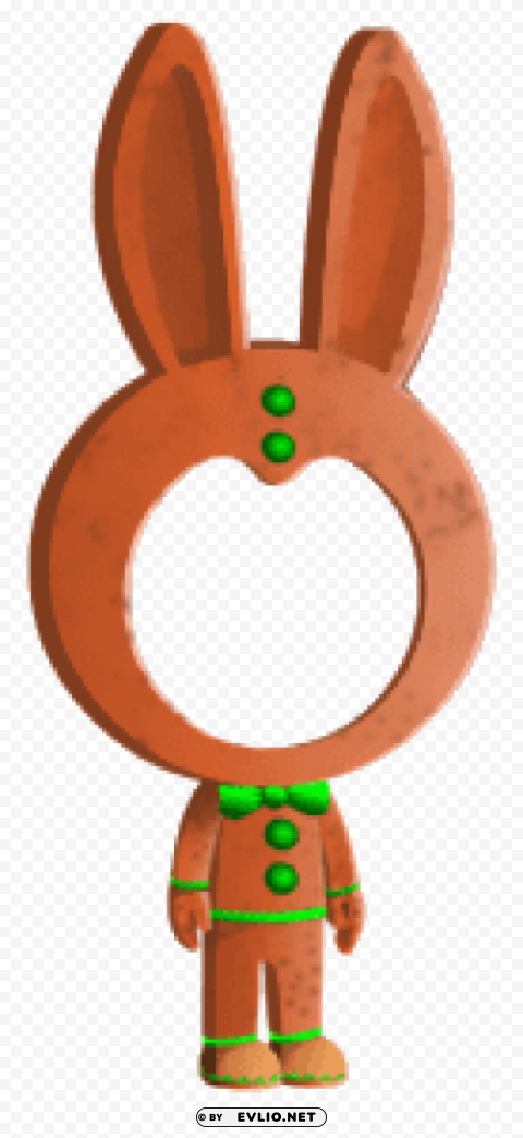 easter gingerbread bunny Isolated Item with Transparent Background PNG
