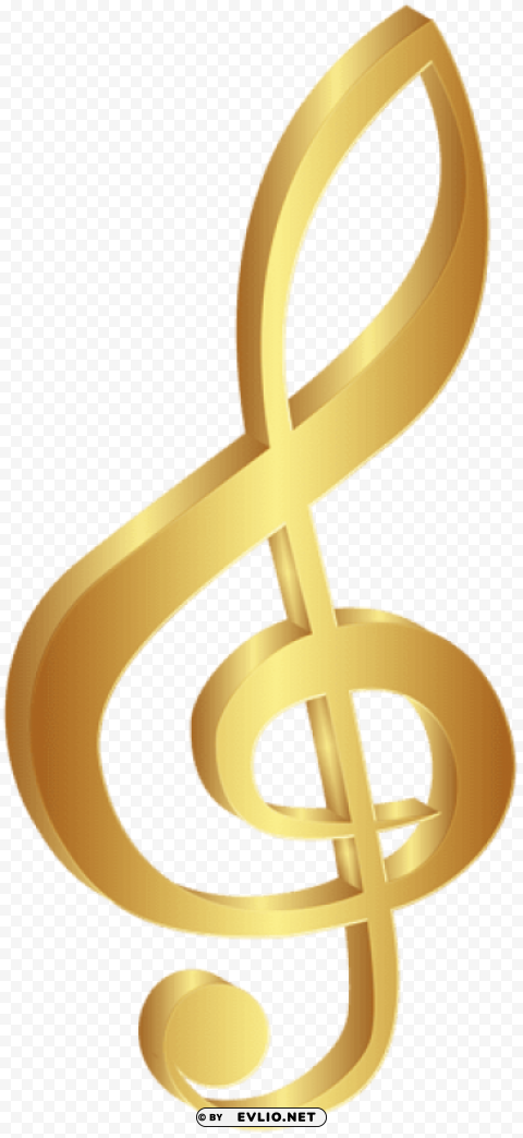 gold treble clef Free PNG images with transparent background PNG image with transparent background - Image ID 356b3897