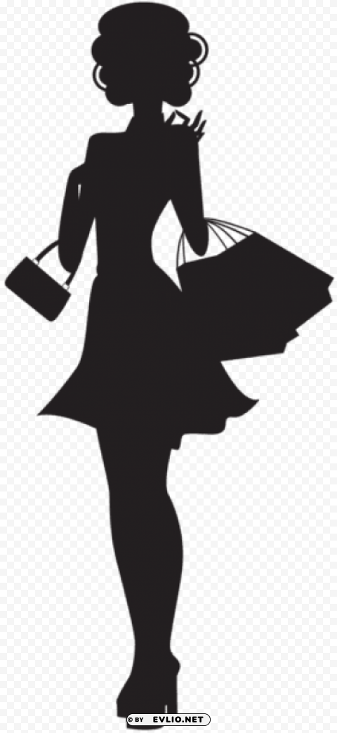 Transparent shopping woman silhouette PNG transparent backgrounds PNG Image - ID 89a59859