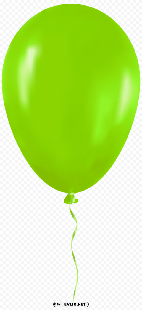 green balloon PNG Illustration Isolated on Transparent Backdrop