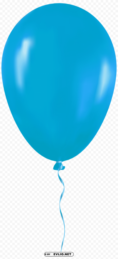 light blue balloon PNG Image Isolated on Transparent Backdrop