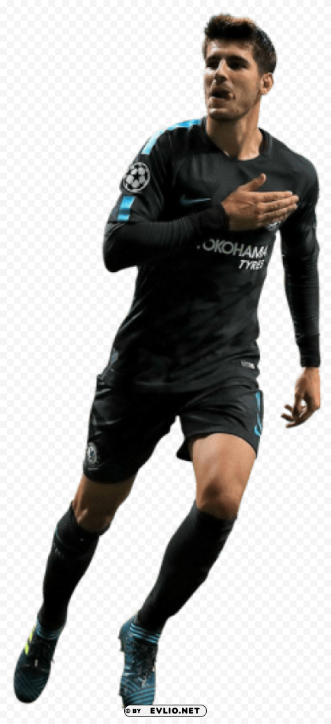 alvaro morata Isolated Character in Clear Background PNG