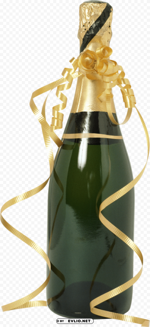 champagne bottle Isolated Element with Transparent PNG Background