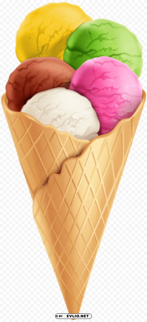 Ice Cream Isolated Artwork On Transparent Background PNG