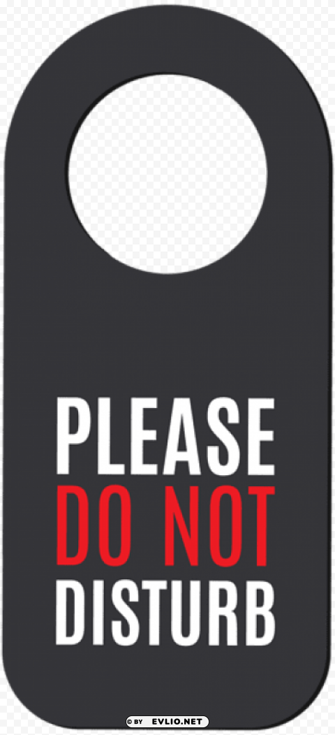 please do not disturb label PNG for digital art