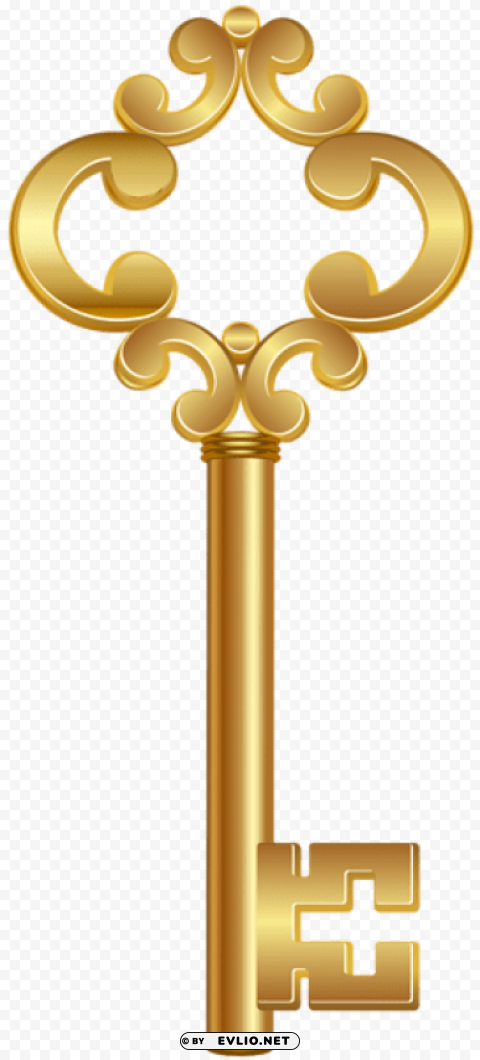 gold key High-resolution transparent PNG images set