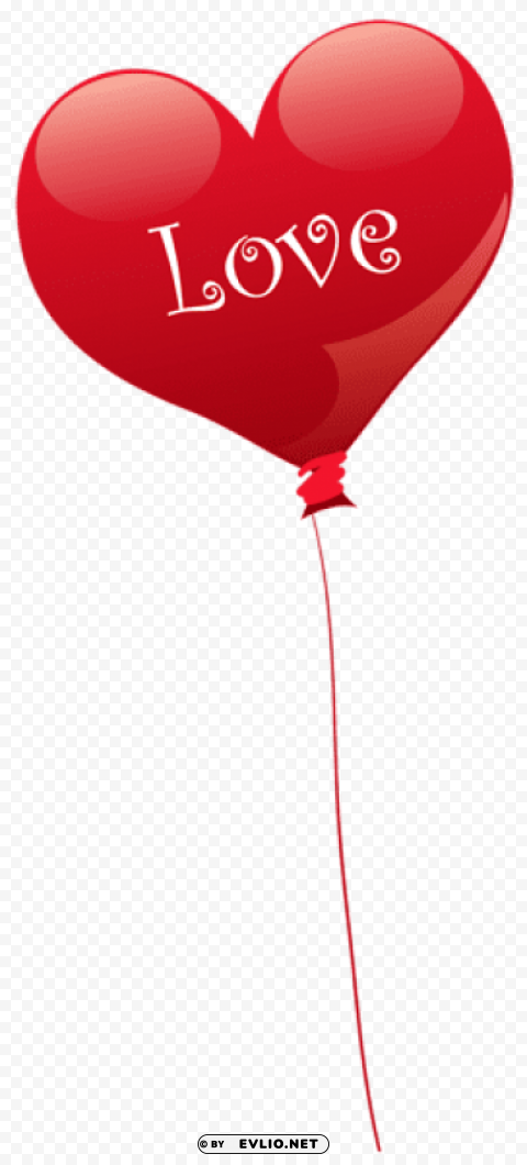 transparent heart love balloon Clean Background Isolated PNG Icon