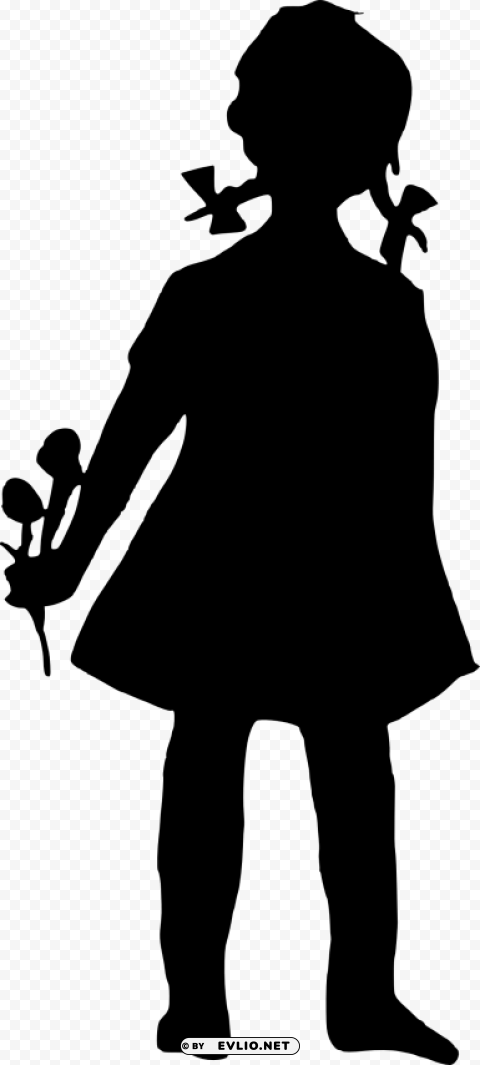 Transparent girl silhouette Transparent Background PNG Isolated Icon PNG Image - ID 0473d6aa