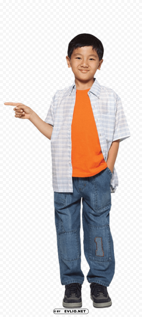 asian child pointing Transparent picture PNG