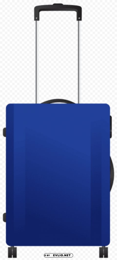 blue trolley travel bag Isolated Subject with Clear Transparent PNG