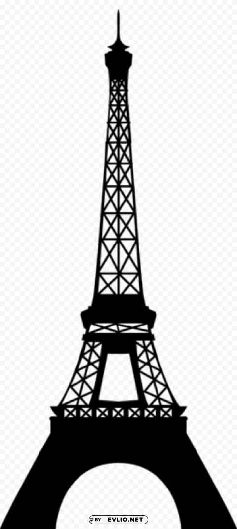 eiffel tower silhouette Isolated Item in HighQuality Transparent PNG