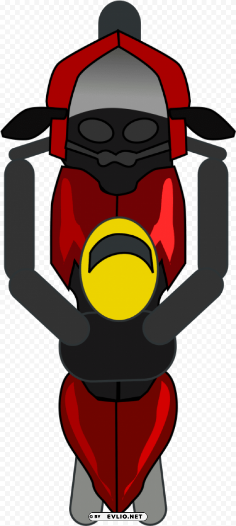 Motorcycle Vector Top View HighResolution Isolated PNG With Transparency