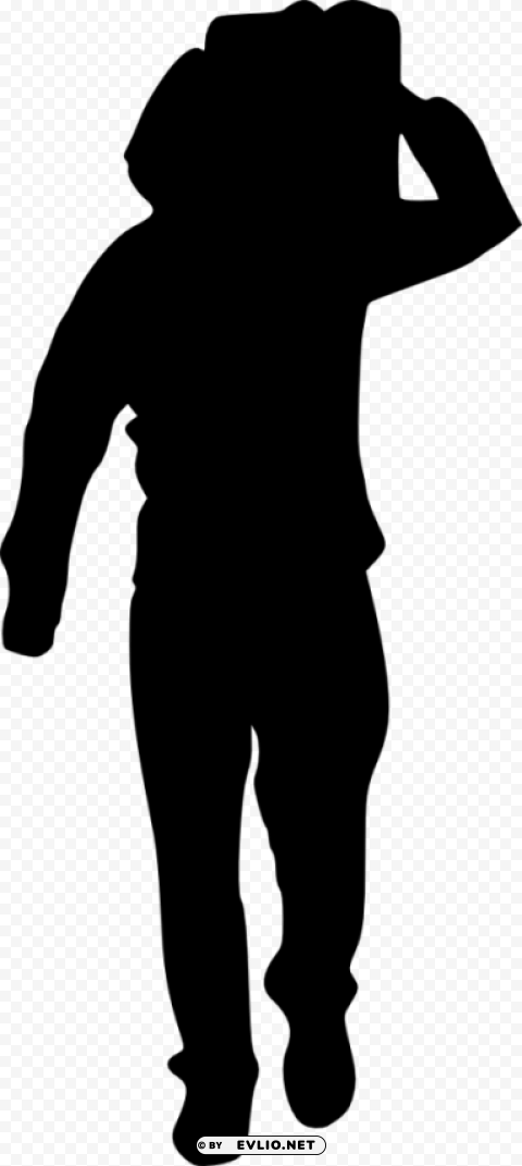 People with Luggage Silhouette Transparent PNG Isolated Graphic Detail