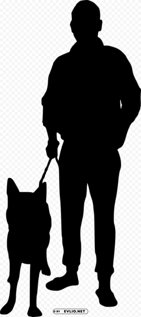 dog walking silhouette PNG with transparent background for free