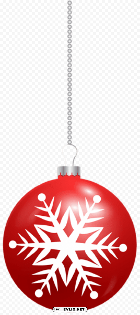 christmas ball with snowflake Isolated Illustration on Transparent PNG