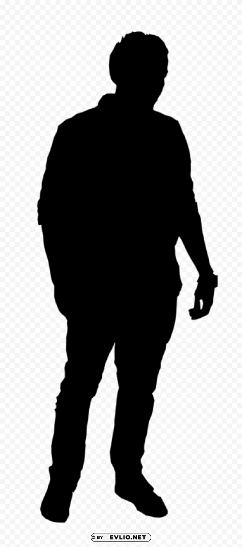 man standing silhouette PNG Graphic Isolated with Transparency