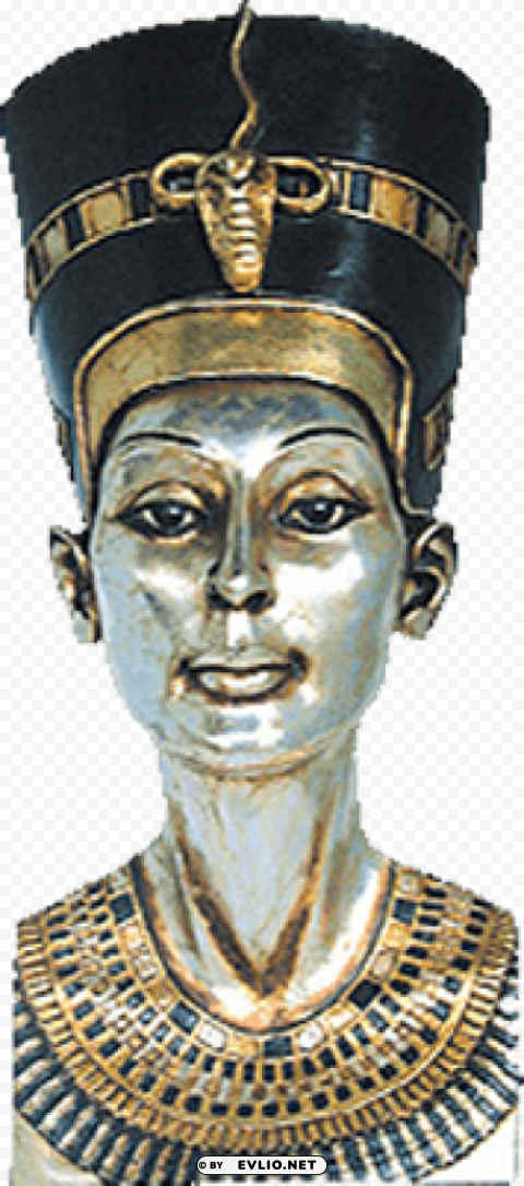 The Statue of Nefertiti Clean Background Isolated PNG Image