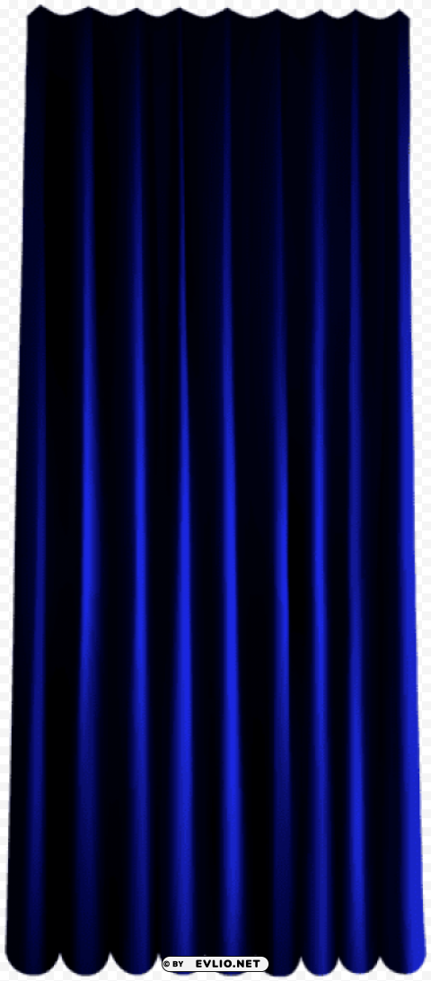 blue single curtain PNG Image Isolated with Transparent Clarity