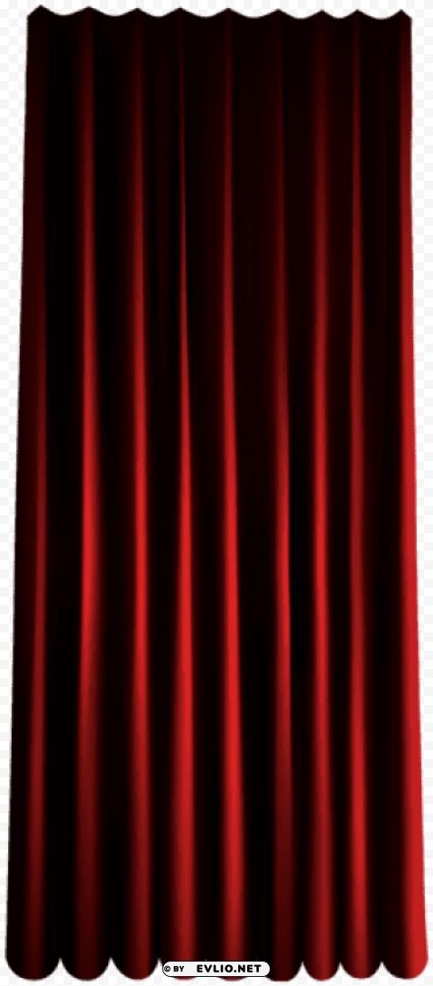 red single curtain PNG image with no background