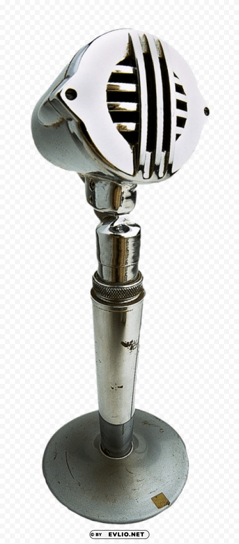 Retro Microphone On Stand PNG for free purposes