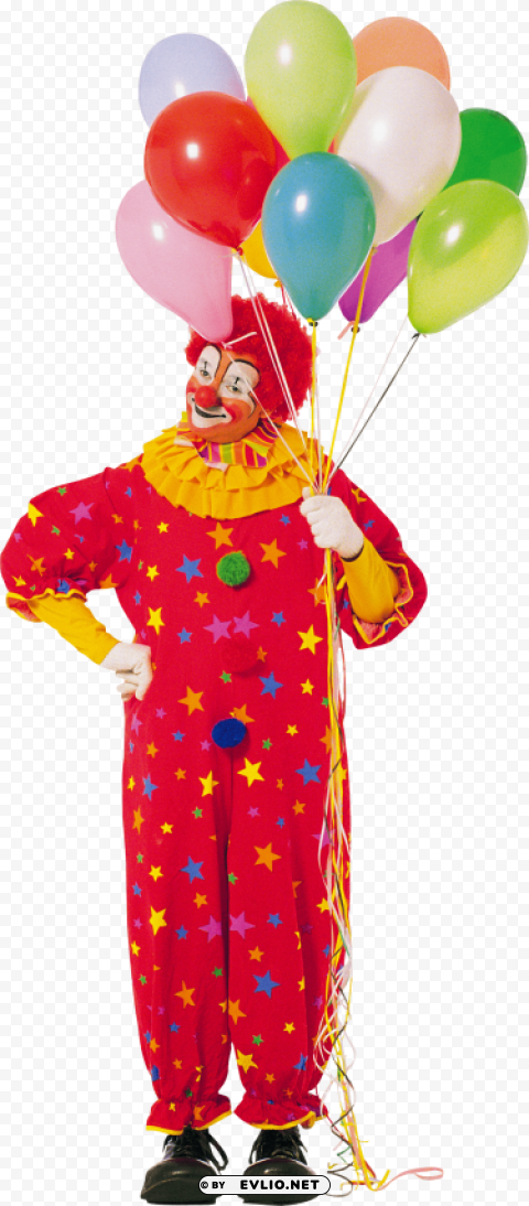 clown PNG Isolated Subject on Transparent Background