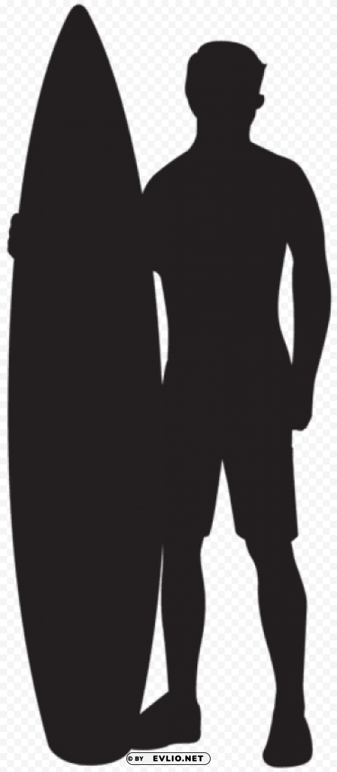 surfer silhouette Transparent Background Isolated PNG Figure