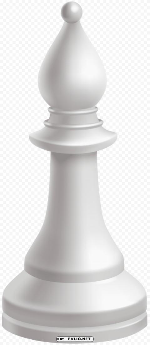 bishop white chess piece Isolated Graphic on Transparent PNG clipart png photo - 12acfb5d