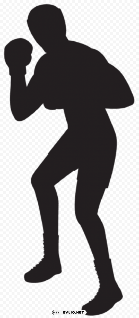 Transparent boxer silhouette PNG with no background free download PNG Image - ID cbe4218e