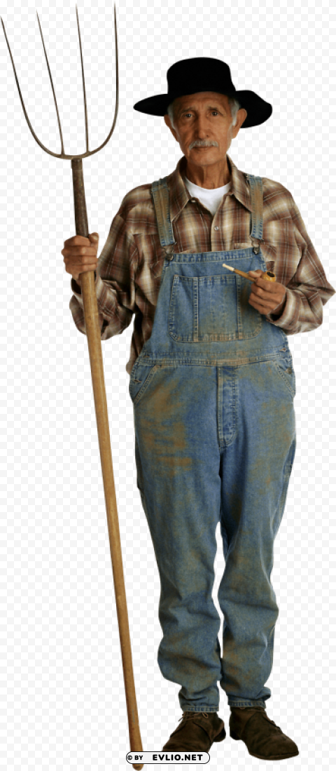 farmer PNG Image Isolated on Transparent Backdrop