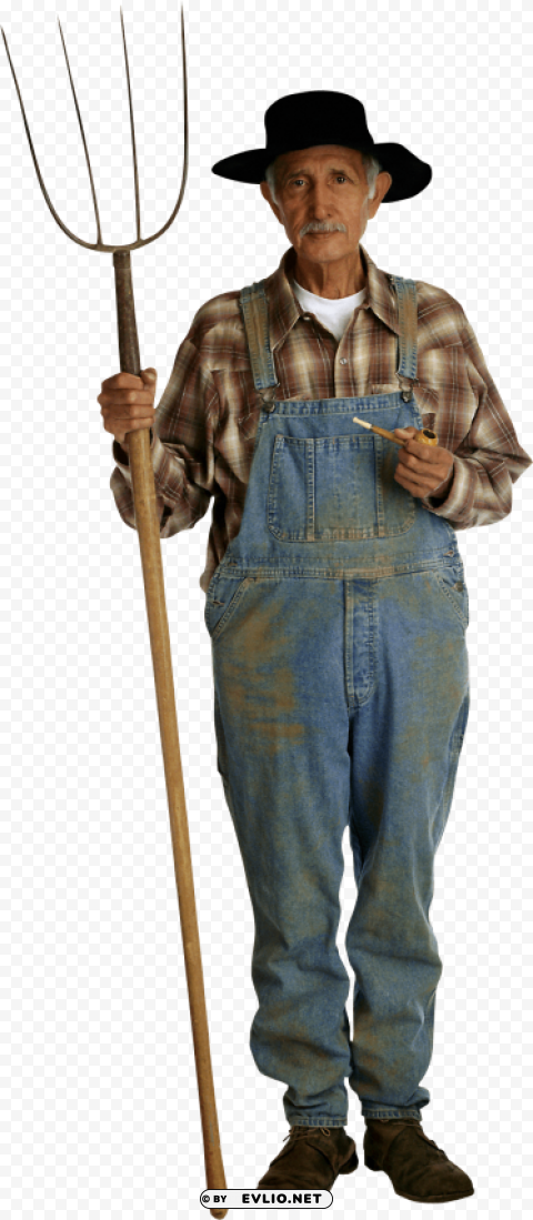 Farmer PNG Image Isolated On Transparent Backdrop